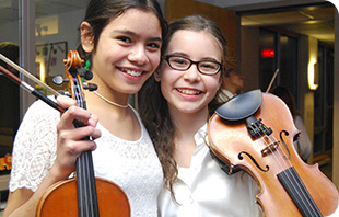 Happy DYSO students after a performance